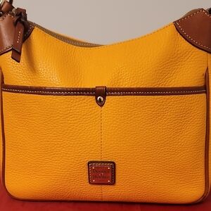 Dooney & Bourke Pebble Leather Kimberly Crossbody Bag-Orange